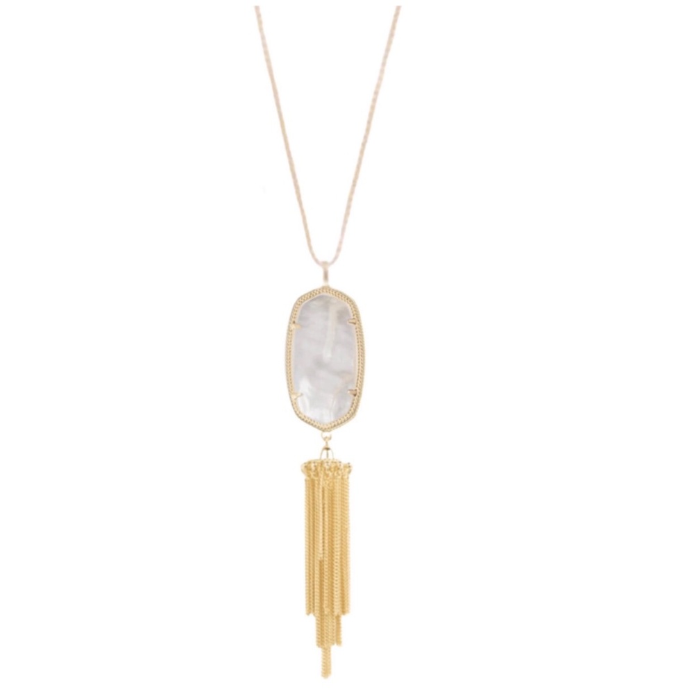 KENDRA SCOTT • Gold Rayne Mother Of Pearl Tassel Necklace - Picture 4 of 7